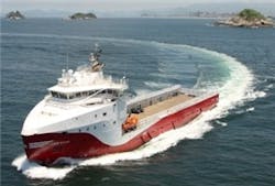 The platform supply vessel Siem Atlas. The platform supply vessel Siem Atlas.