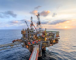 The Beryl Alpha platform in the UK central North Sea. The Beryl Alpha platform in the UK central North Sea.