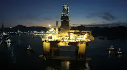 The semisubmersible drilling rig Deepsea Aberdeen.
