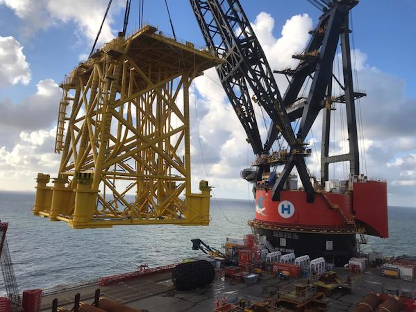 Sleipnir installs HKZ jacket offshore the Netherlands | Offshore