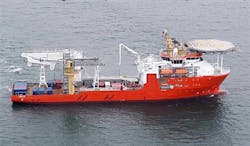 The construction support vessel Normand Jarl. The construction support vessel Normand Jarl.