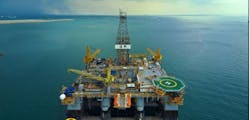 The semisubmersible drilling rig Ocean Apex.