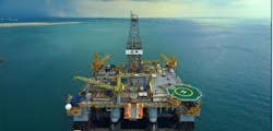 The semisubmersible drilling rig Ocean Apex. The semisubmersible drilling rig Ocean Apex.