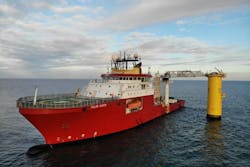 The walk-to-work vessel Polar Queen. The walk-to-work vessel Polar Queen.