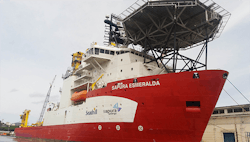 The pipelaying support vessel Sapura Esmeralda.
