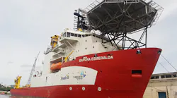 The pipelaying support vessel Sapura Esmeralda.