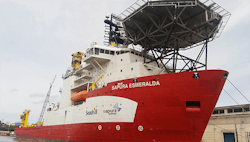 The pipelaying support vessel Sapura Esmeralda. The pipelaying support vessel Sapura Esmeralda.