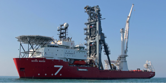 The pipelay support vessel Seven Waves.
