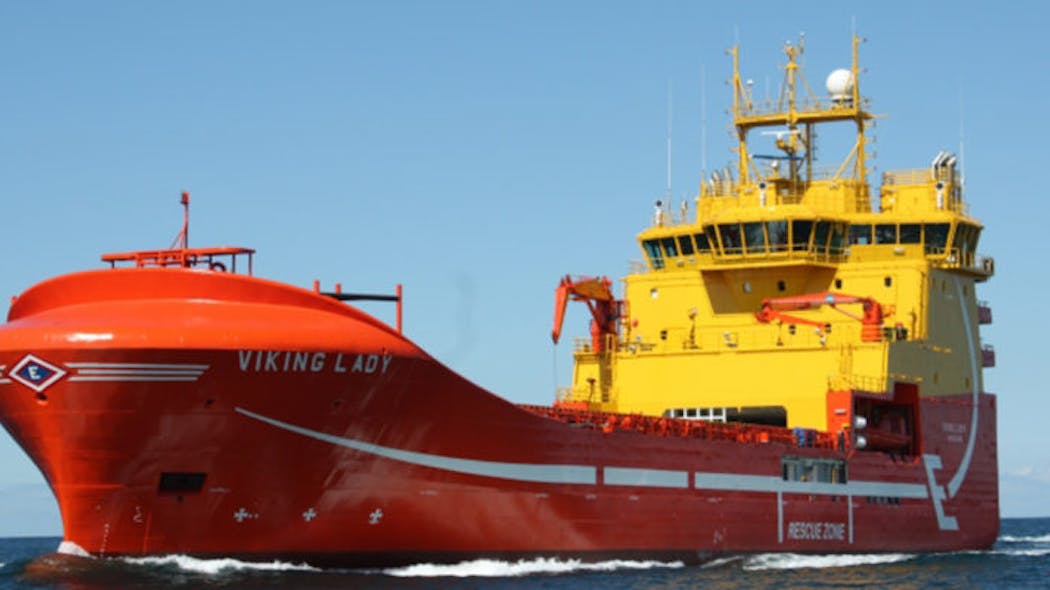 The platform supply vessel Viking Lady.
