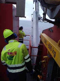 Crane operators and technicians on the Skarv FPSO used tablets to take close-up video and pictures of selected safety functions. Crane operators and technicians on the Skarv FPSO used tablets to take close-up video and pictures of selected safety functions.