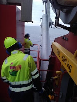 Crane operators and technicians on the Skarv FPSO used tablets to take close-up video and pictures of selected safety functions. Crane operators and technicians on the Skarv FPSO used tablets to take close-up video and pictures of selected safety functions.