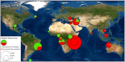 Location map of stalled resources in high-impact discoveries by country. Location map of stalled resources in high-impact discoveries by country.