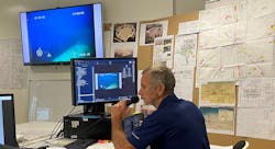 Onshore ROV control room. Onshore ROV control room.