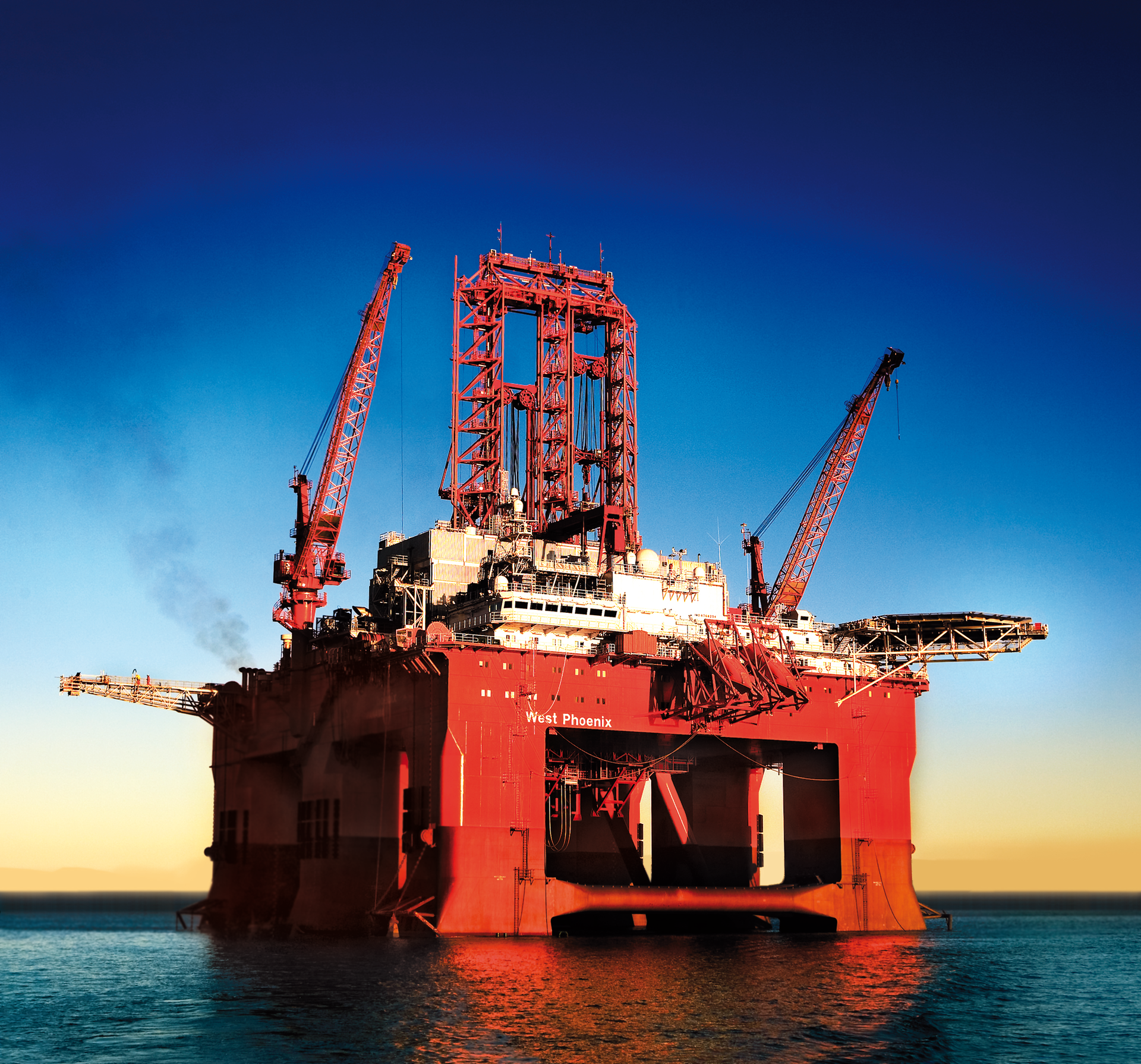 The semisubmersible drilling rig West Phoenix.