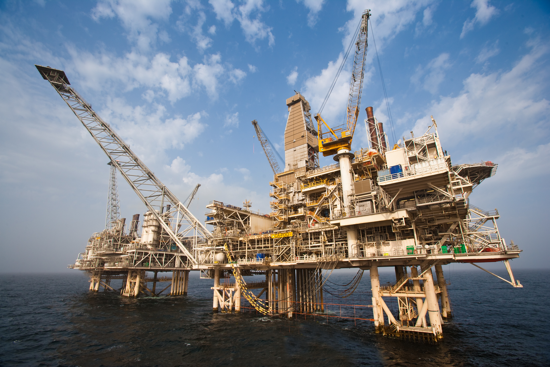 The Azeri-Chirag-Gunashli oil field development produces through six platforms offshore Azerbaijan.