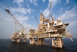 The Azeri-Chirag-Gunashli oil field development produces through six platforms offshore Azerbaijan.