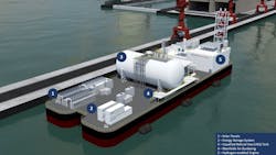Artist impression of the Floating Living Lab. Artist impression of the Floating Living Lab.