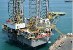 The jackup drilling rig Main Pass I. The jackup drilling rig Main Pass I.