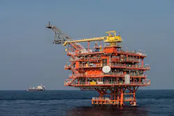 The Manora field platform in the Gulf of Thailand.
