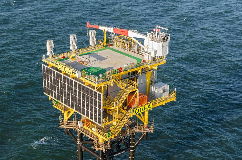 The Q10-A platform in the Dutch North Sea.