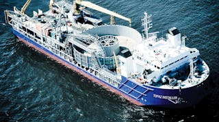 The cable-lay vessel Topaz Installer.