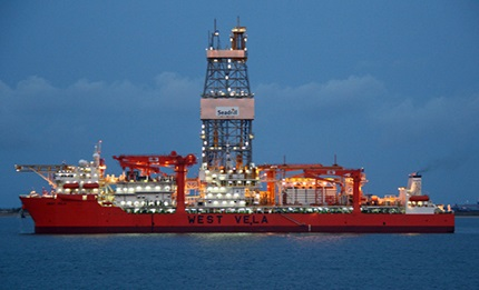 The West Vela is a sixth-generation ultra-deepwater drillship.