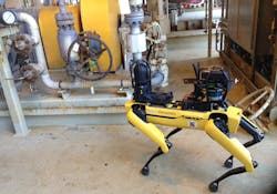 'Spot' -- the quadruped, agile robot from Boston Dynamics, made its debut on BP’s Mad Dog platform in October. 'Spot' -- the quadruped, agile robot from Boston Dynamics, made its debut on BP’s Mad Dog platform in October.