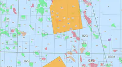 Map showing location of the OBN Cornerstone 2020 survey in the UK central North Sea.