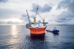 The Goliat FPSO in the Barents Sea. The Goliat FPSO in the Barents Sea.