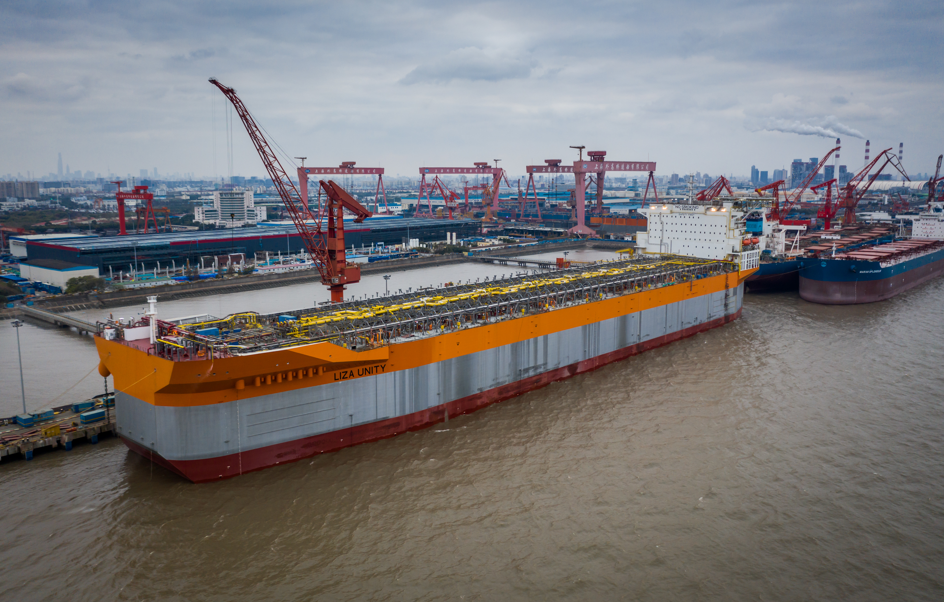 The FPSO Liza Unity hull.