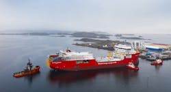 The cable laying vessel Nexans Aurora. The cable laying vessel Nexans Aurora.