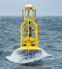 The PB3 PowerBuoy. The PB3 PowerBuoy.