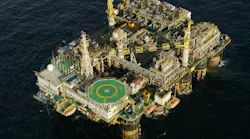 Platform P-40 in the Marlim Sul field offshore Brazil.