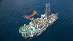 The drillship Stena IceMAX. The drillship Stena IceMAX.