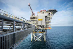 The Cygnus Alpha platform in the UK southern North Sea.