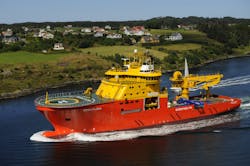 The offshore construction vessel Edda Flora. The offshore construction vessel Edda Flora.