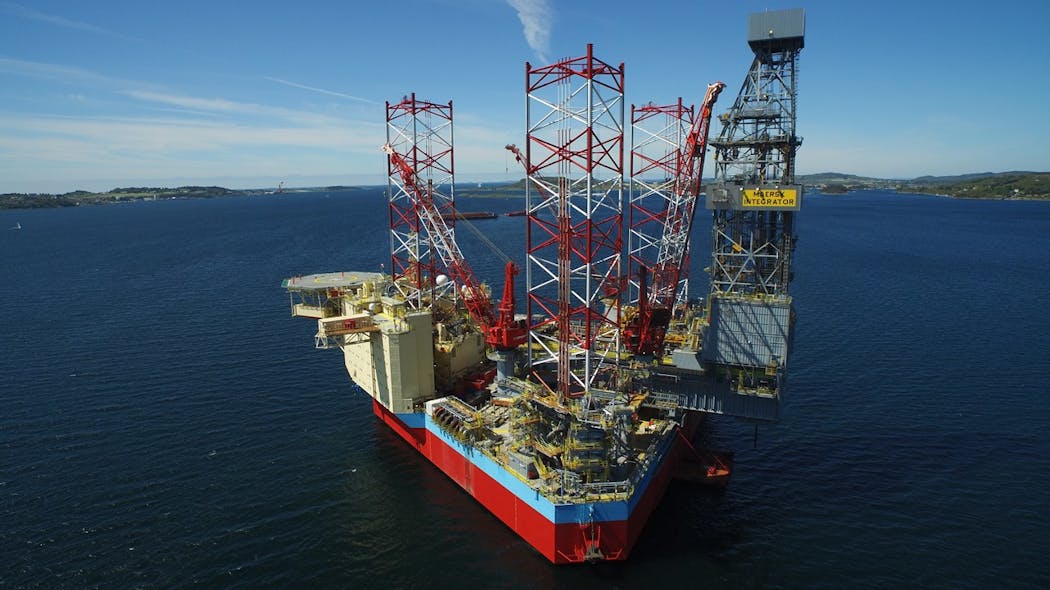 The jackup drilling rig Maersk Integrator.