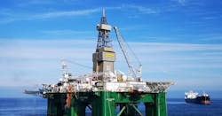 The semisubmersible drilling rig Leiv Eiriksson. The semisubmersible drilling rig Leiv Eiriksson.