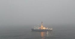 The survey drillship Bavenit. The survey drillship Bavenit.