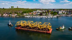 Snorre Expansion templates sail away from Tønsberg. Snorre Expansion templates sail away from Tønsberg.