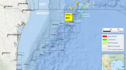 Location of the Trion field offshore Mexico.