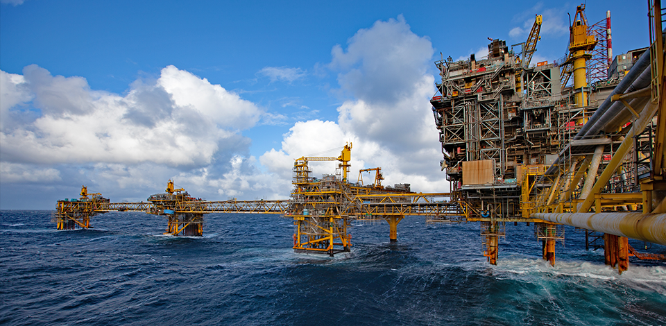 Tyra complex in the Danish North Sea.