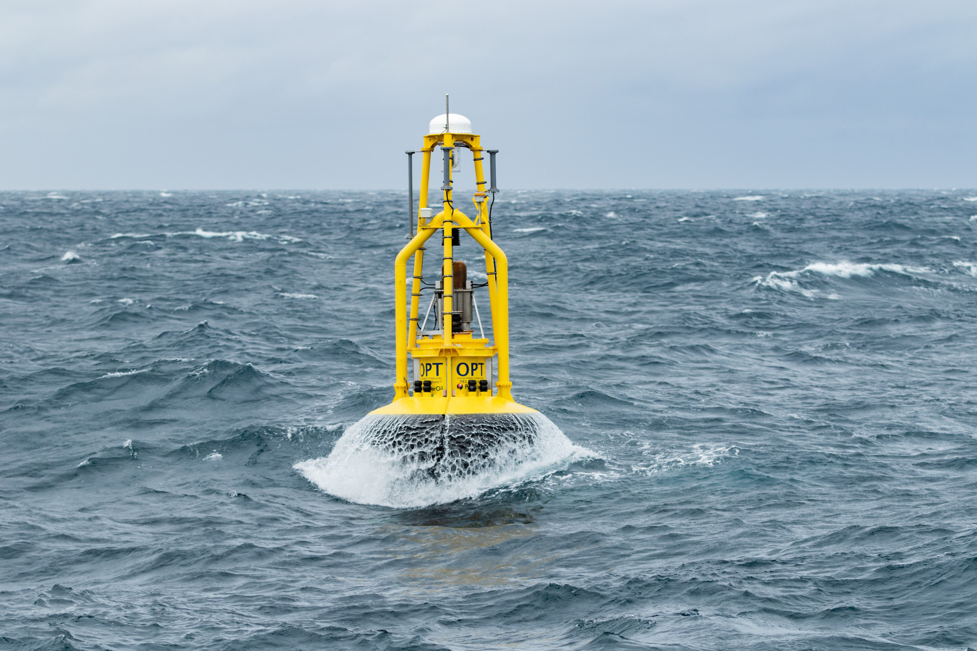 OPT&rsquo;s PB3 PowerBuoy as deployed in the North Sea for Premier Oil.