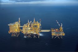 The Central Morecambe platform. The Central Morecambe platform.