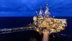 The Beryl Alpha platform in the UK central North Sea. The Beryl Alpha platform in the UK central North Sea.