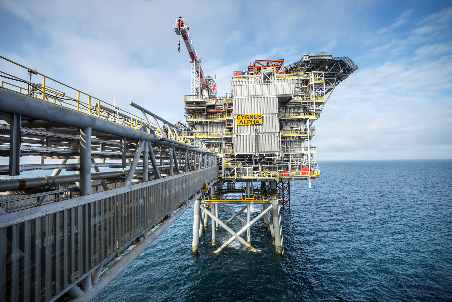 The Cygnus gas production platform in the UK southern North Sea.