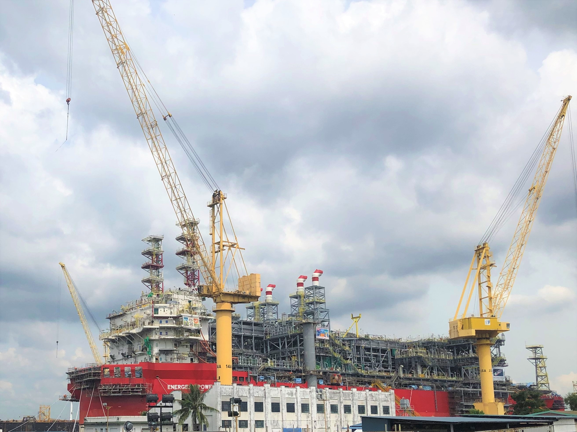 The FPSO Energean Power at the Admiralty Yard in Singapore.