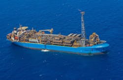 The FPSO Ningaloo Vision. The FPSO Ningaloo Vision.
