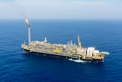 The FPSO P-76 operates at the Búzios field in the presalt Santos basin offshore Brazil. The FPSO P-76 operates at the Búzios field in the presalt Santos basin offshore Brazil.
