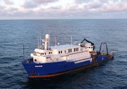 The research vessel Proteus. The research vessel Proteus.